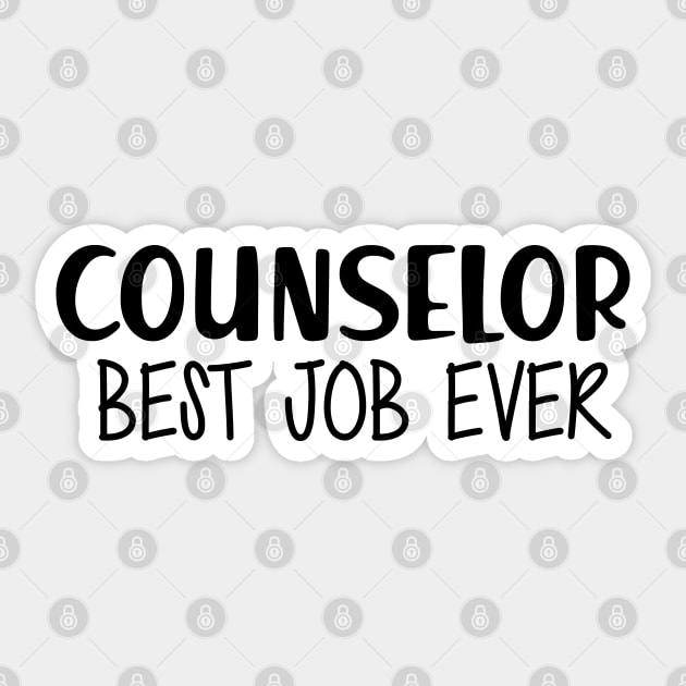 Counselor Best Job Ever Sticker by KC Happy Shop